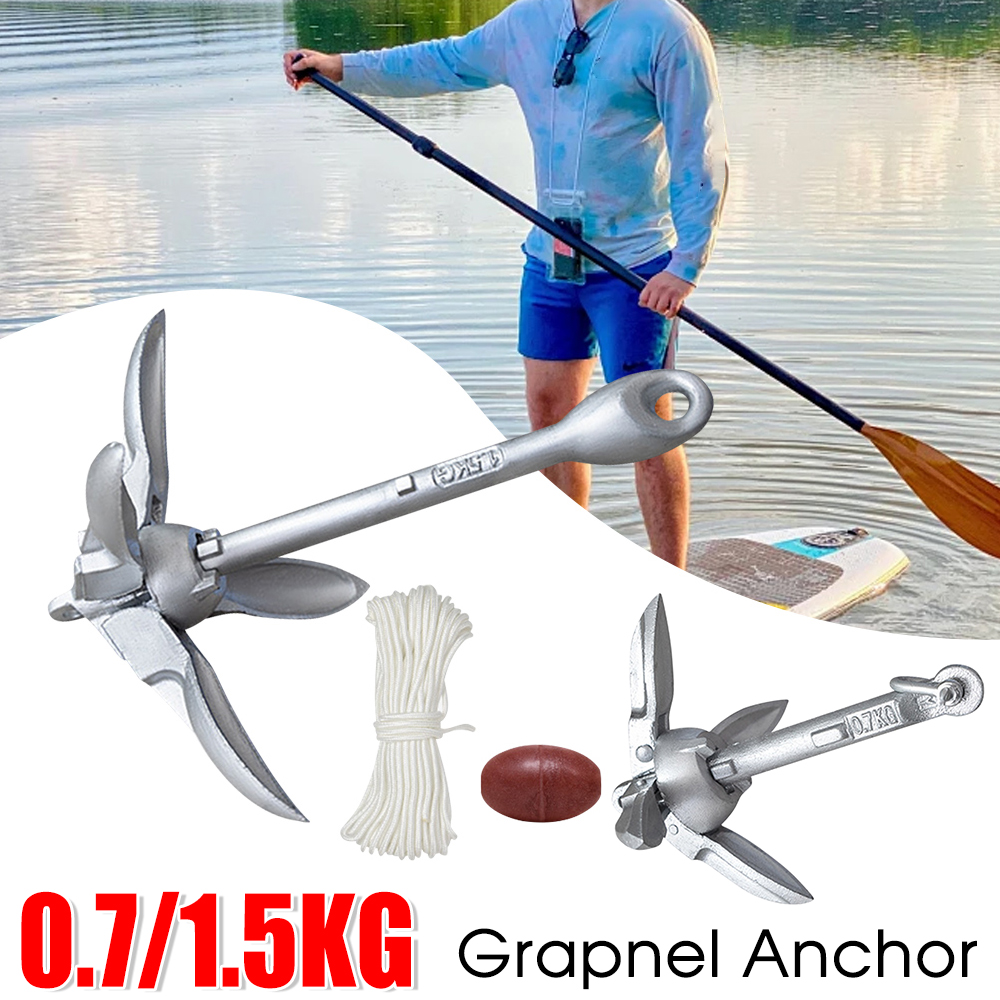 Fishing Kayak Anchor - 0.7/1.5KG Grapnel Anchor Foldable Kayak Anchor