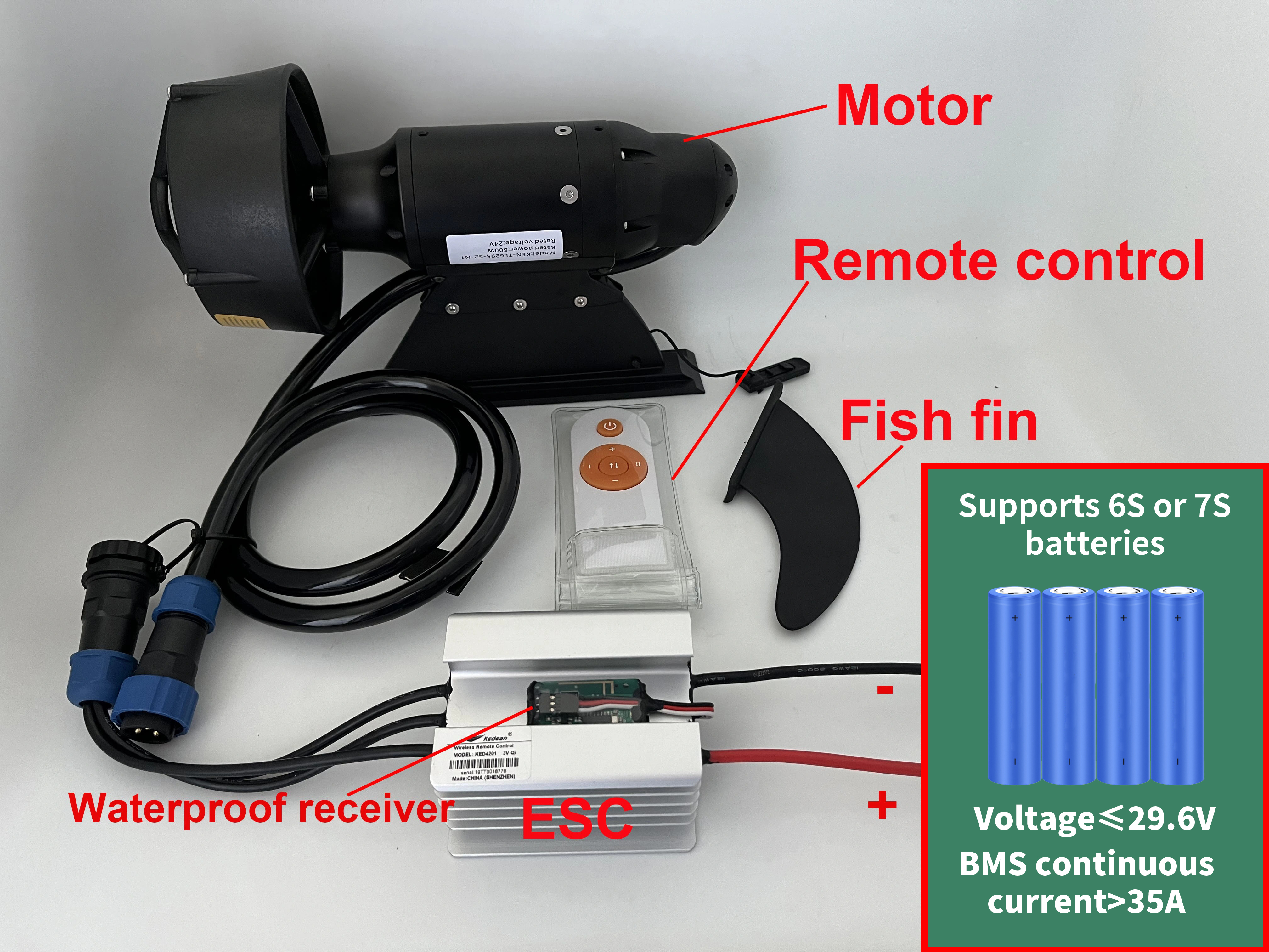 380W 600W Electric Fins Stand  - Fishing Kayak Cart recensie en prijs