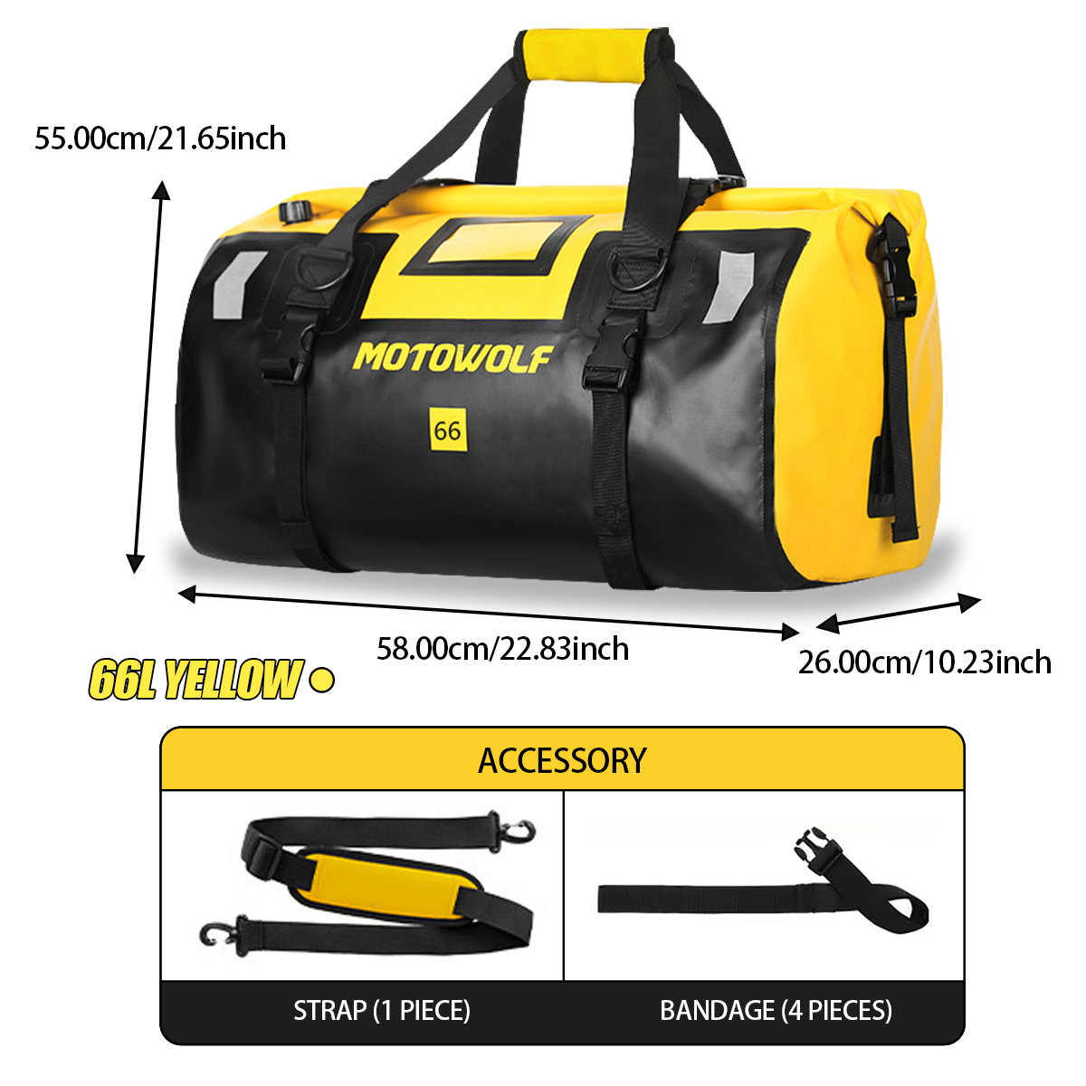 Waterproof Duffel Bag 40L/66L  - Fishing Kayak Storage Bag recensie en prijs