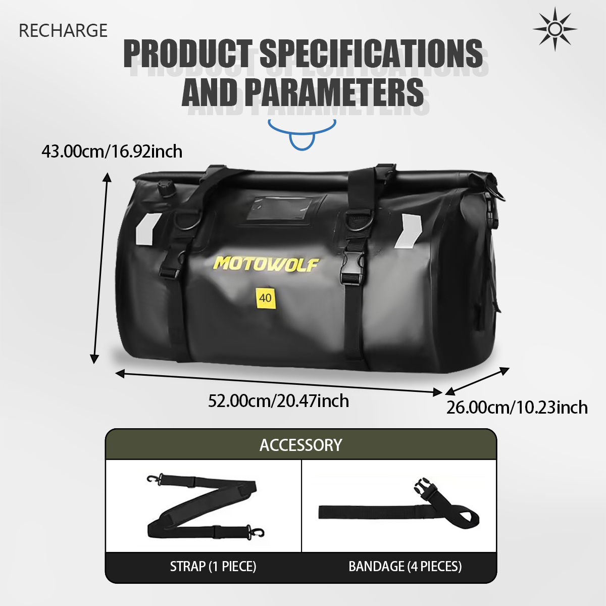 Waterproof Duffel Bag 40L/66L  - Fishing Kayak Storage Bag recensie en prijs
