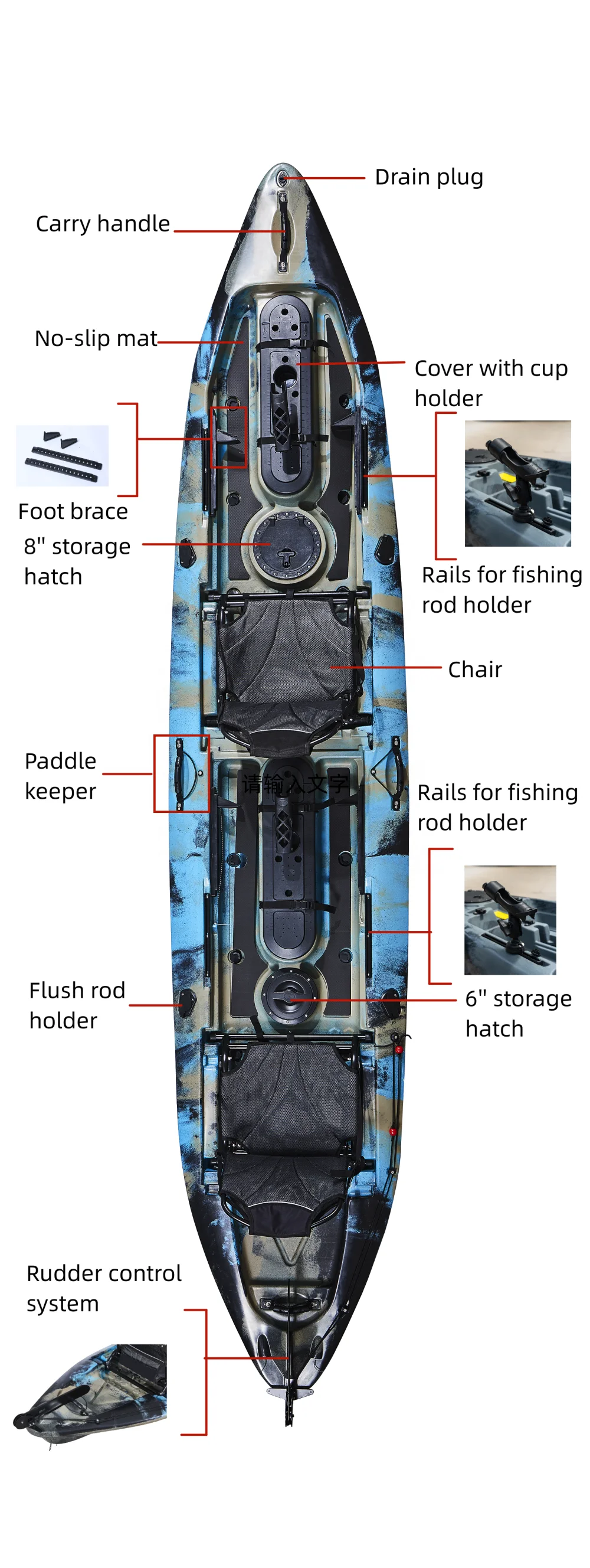Wholesale 2-Person Plastic Kay - Fishing Kayak Paddle recensie en prijs