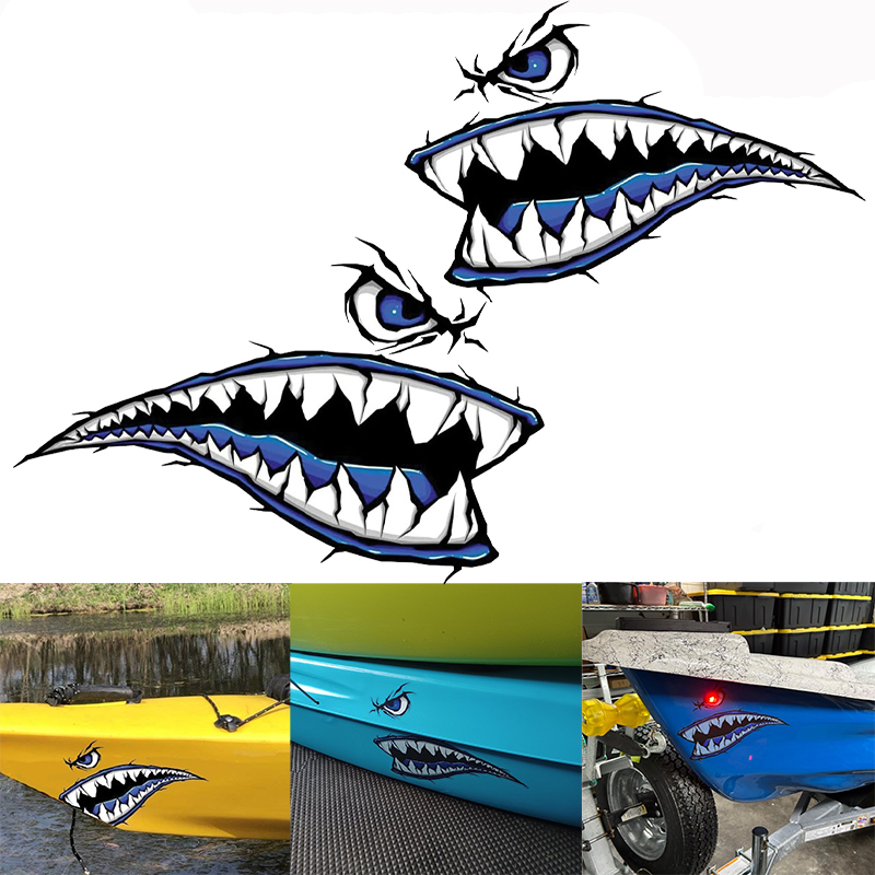 2PCS Shark Teeth Mouth Boat St - Fishing Kayak Sit On Top recensie en prijs