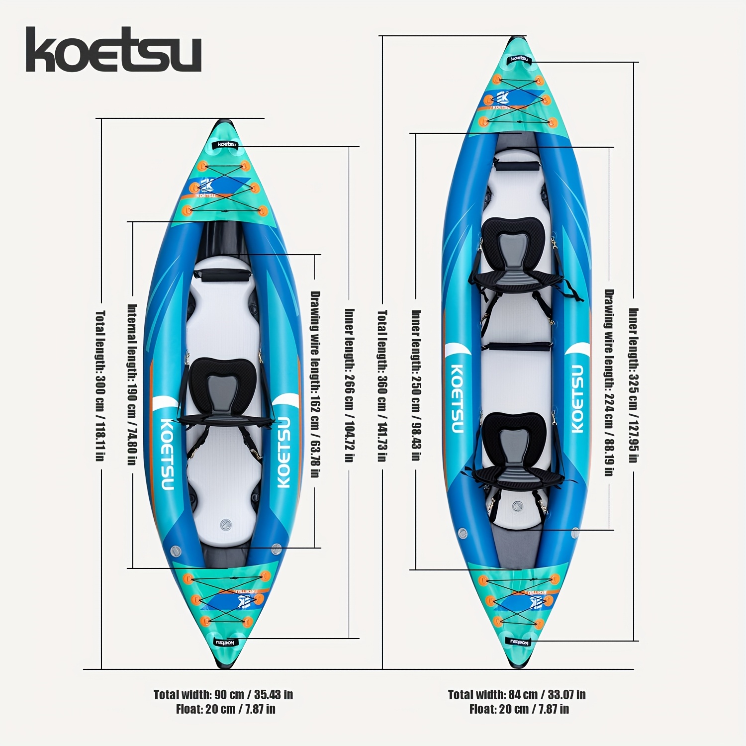 KOETSU P03 brushed inflatable  - Fishing Kayak Inflatable recensie en prijs